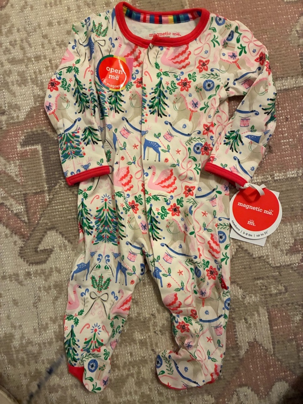 NWT Magnetic Me Newborn Sugar Plum Dreams Modal Footie Sleeper